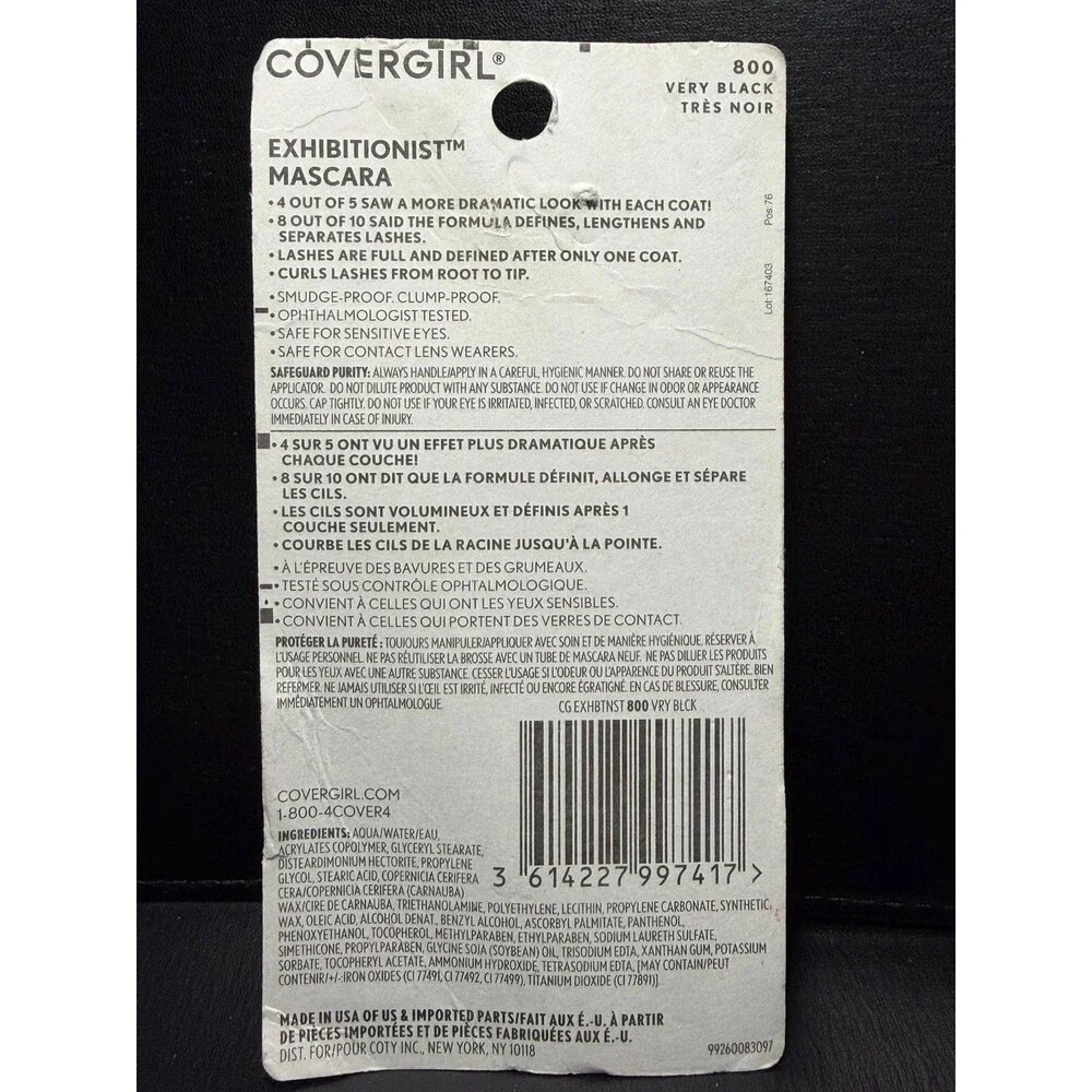 CoverGirl Exhibitionist Mascara 800 Very Black